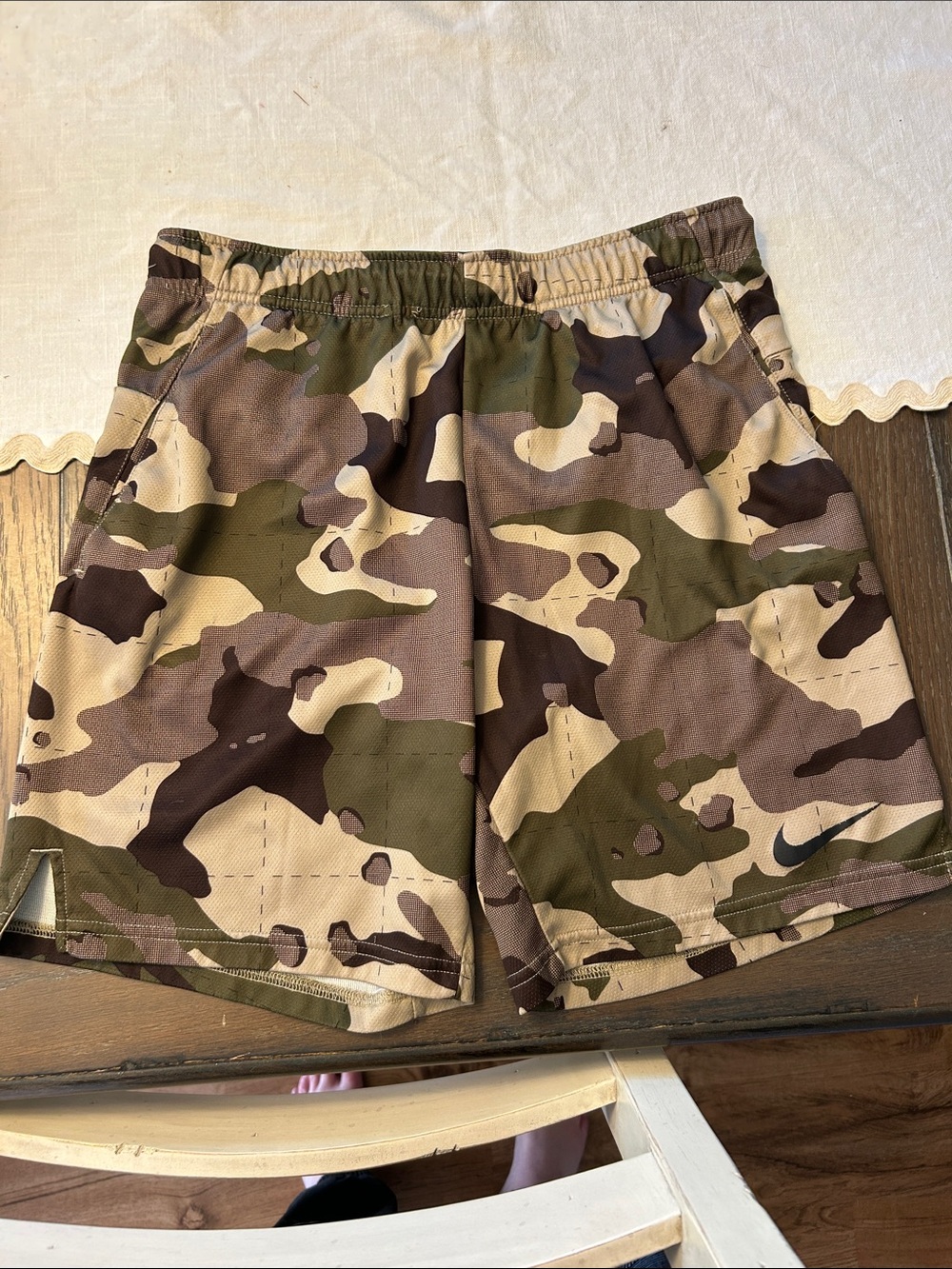 Nike Men’s Camo Athletic Shorts - Green/Brown/Tan